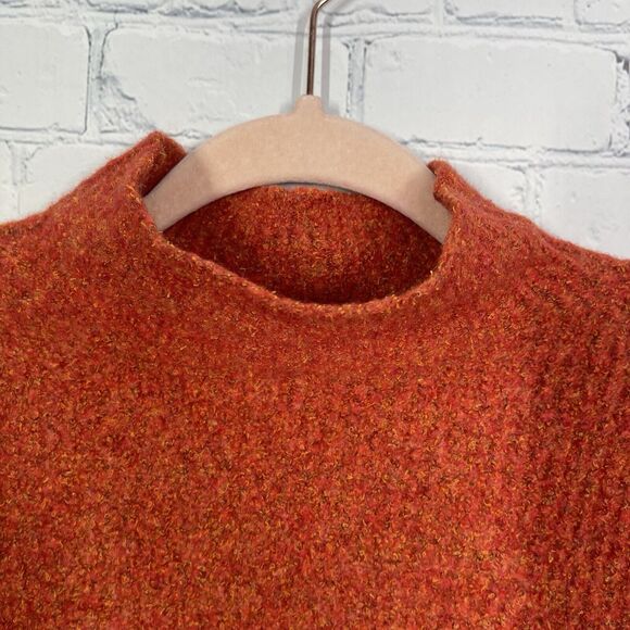 J Mclaughlin Sweater Women Small Wool Blend Burnt Orange Long Sleeve Soft Preppy - Picture 3 of 11